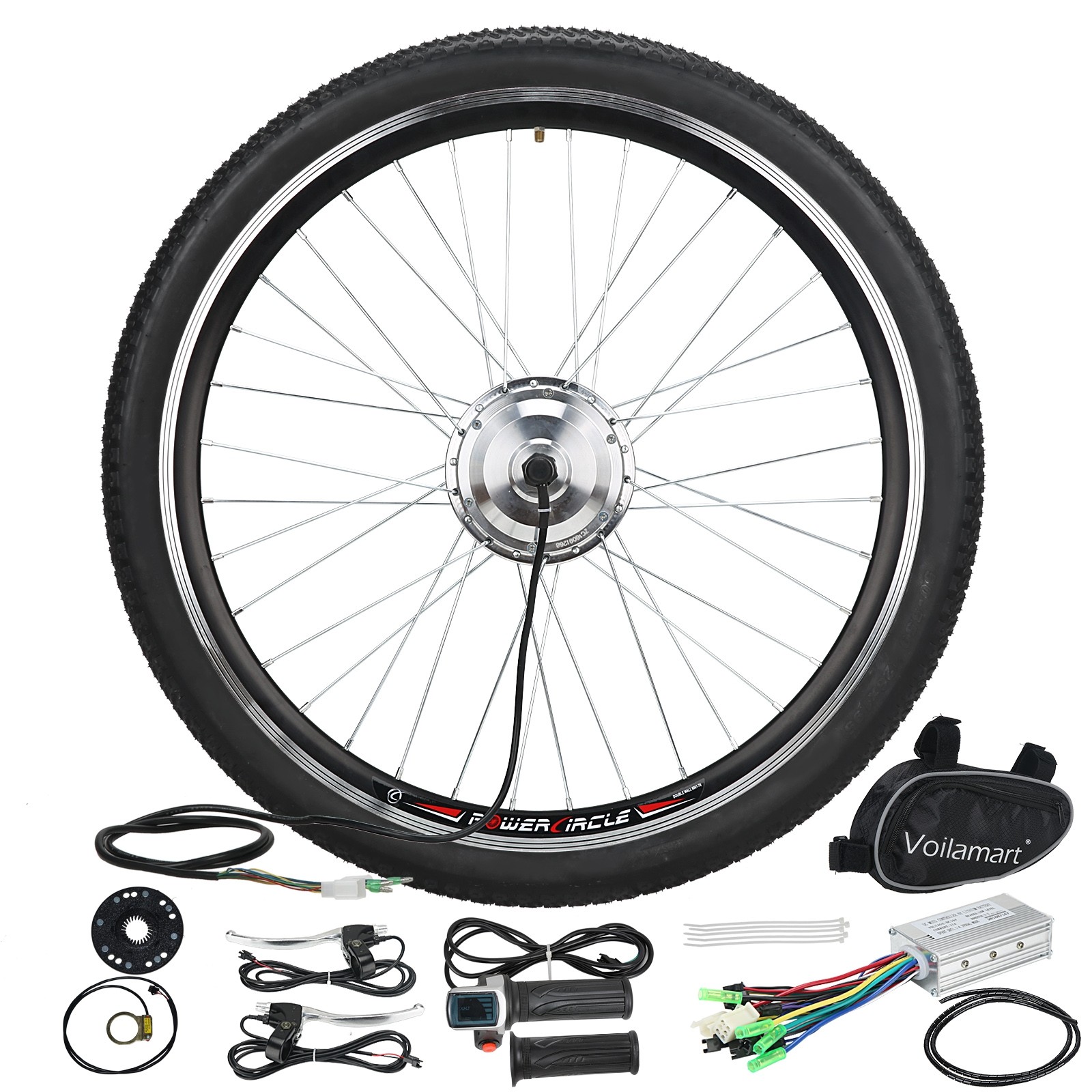 Voilamart 36V 250W 26 Front Wheel Electric Bicycle Conversion Kit