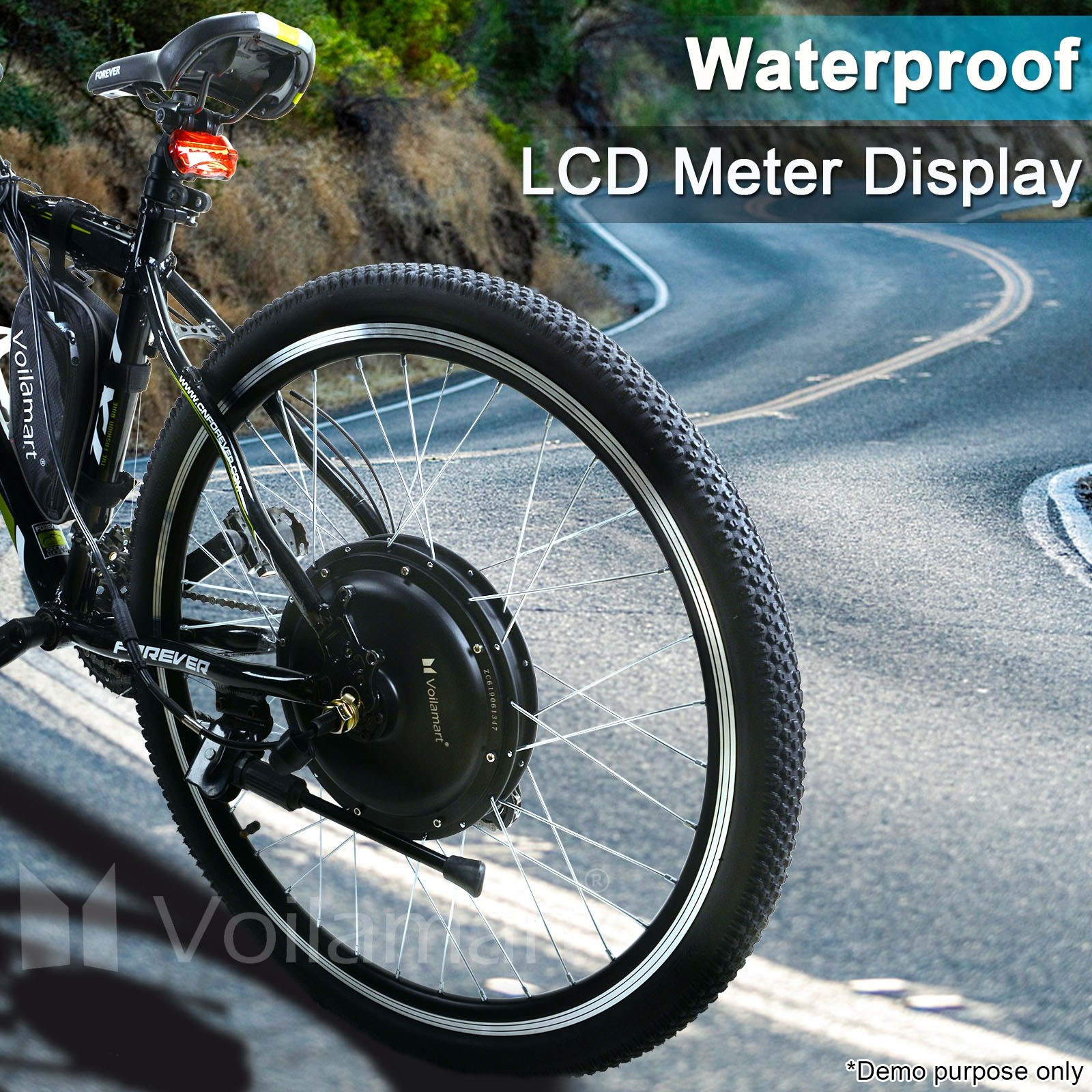 Voilamart Waterproof 48V 1000W 26" Rear Wheel Electric Bicycle ...