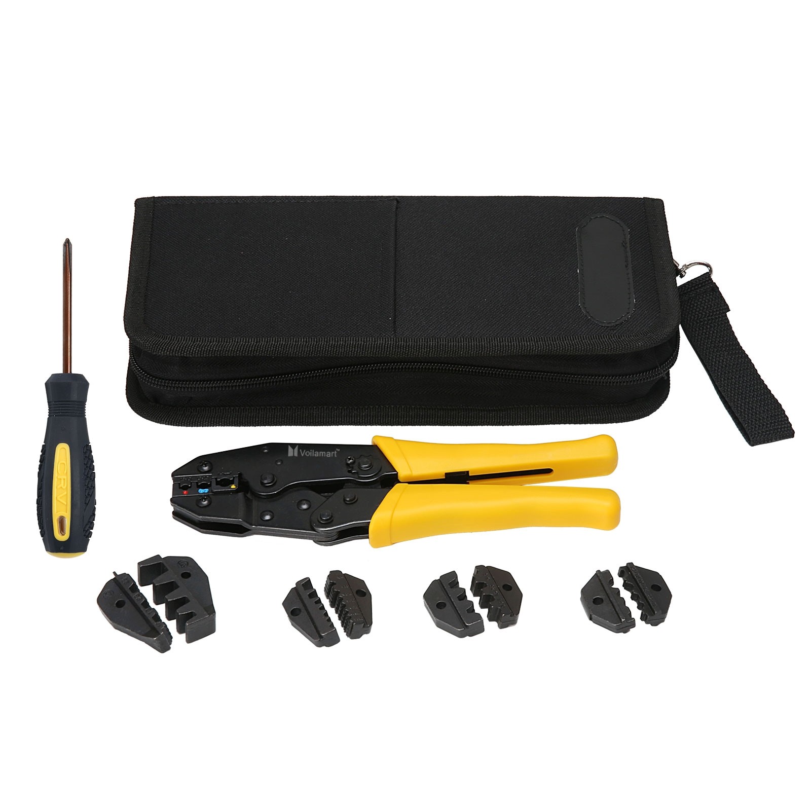 Voilamart Crimping Tool Kit Terminal Ratchet Plier Crimper 5