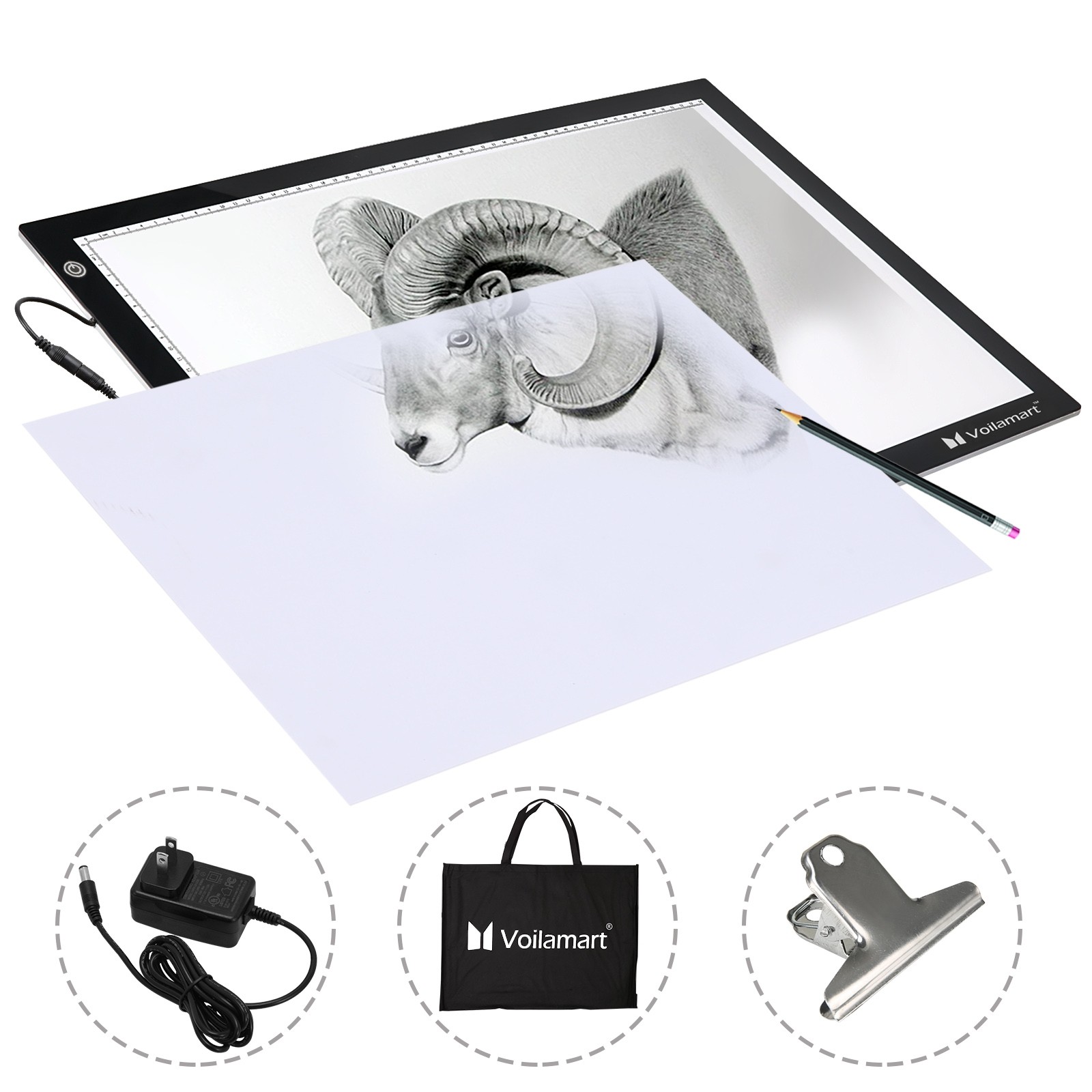 Diamond Painting A3 Dimmable Light Pad with 3 Level Brightness LED Tablet Bright Light Pad Light Box Apply to 5D Diamond Painting Artcraft Copy