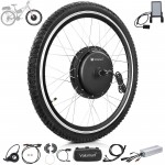 Voilamart 26" 48V 1500W Waterproof Electric Bicycle Conversion Kit Front Wheel with LCD
