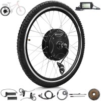 Voilamart 29" Waterproof Ebike Rear Wheel LCD Electric Bike Motor Conversion Kit (Thumb Throttle)